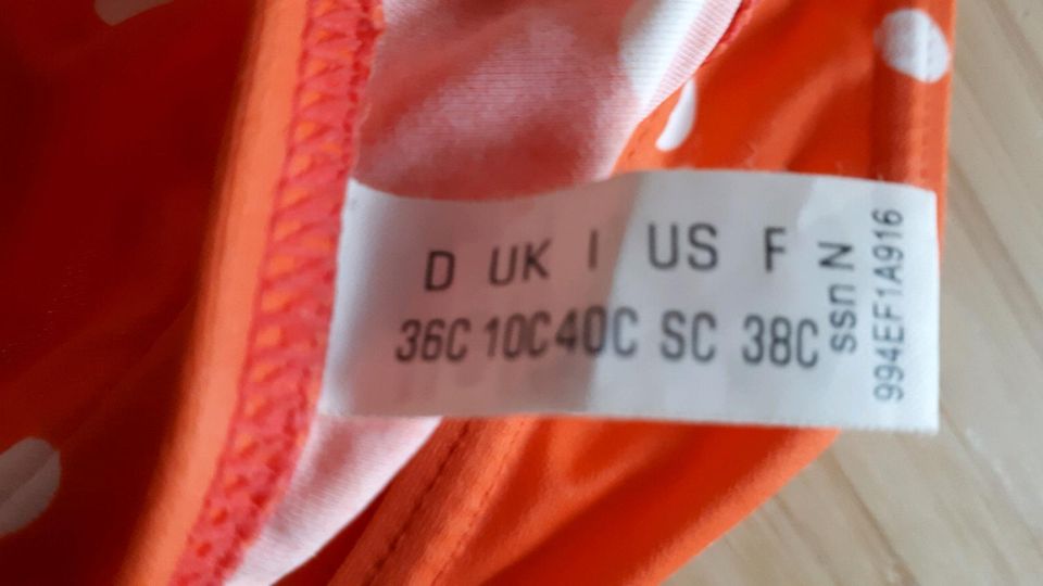 ❤ ESPRIT BIKINI Gr. 36C / S in RETRO DOTS ORANGE 2 Teilig  NEU ❤ in Ilmmünster