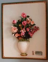 Bild mit Keramikvase und Seidenblumen Sachsen - Roßwein Vorschau