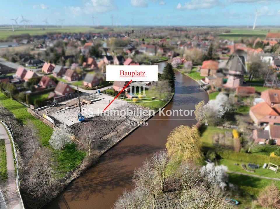 Wohnen am Wasser! Neubau OG-Wohnung Nr. 5 mit Balkon in zentraler, ruhiger Wohnlage! in Hinte