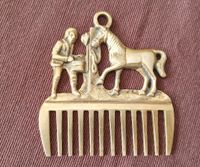 Vintage Pferd Messing Ornament mit pferdekamm Nordrhein-Westfalen - Leverkusen Vorschau