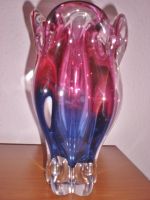 Schöne schwere Murano Vase toller Farbverlauf Rosa Blau H 23 cm Niedersachsen - Bad Lauterberg im Harz Vorschau