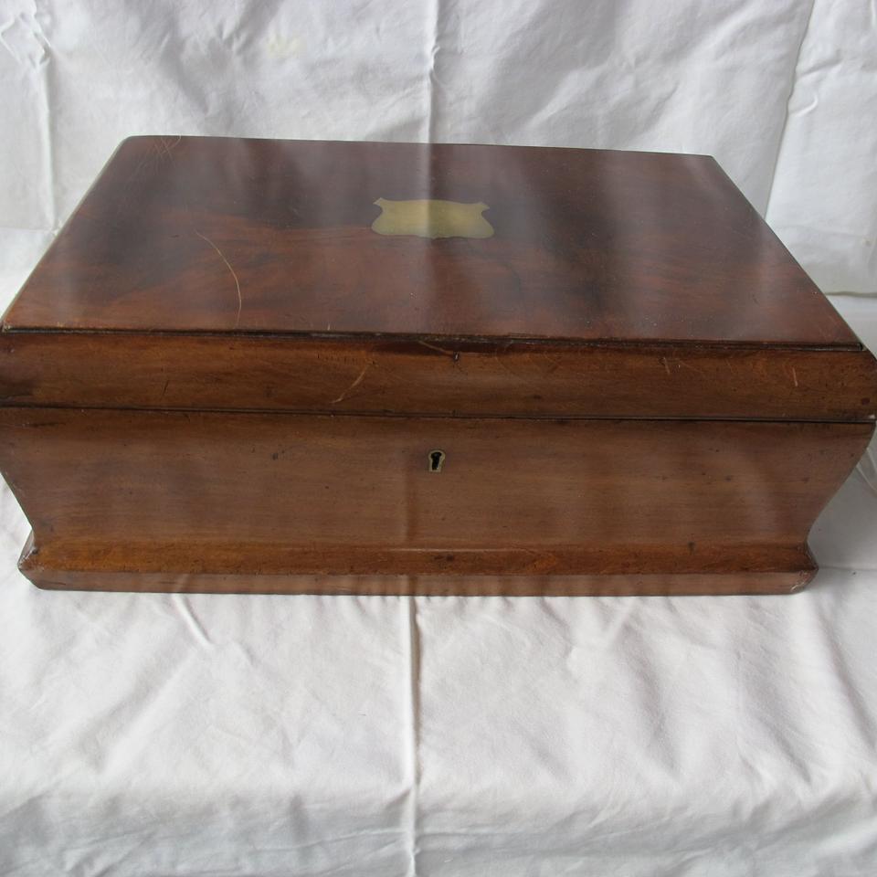 PWD53: Becksteckbox England um 1980 massiv Samt ca.46x18x31cm in Plauen