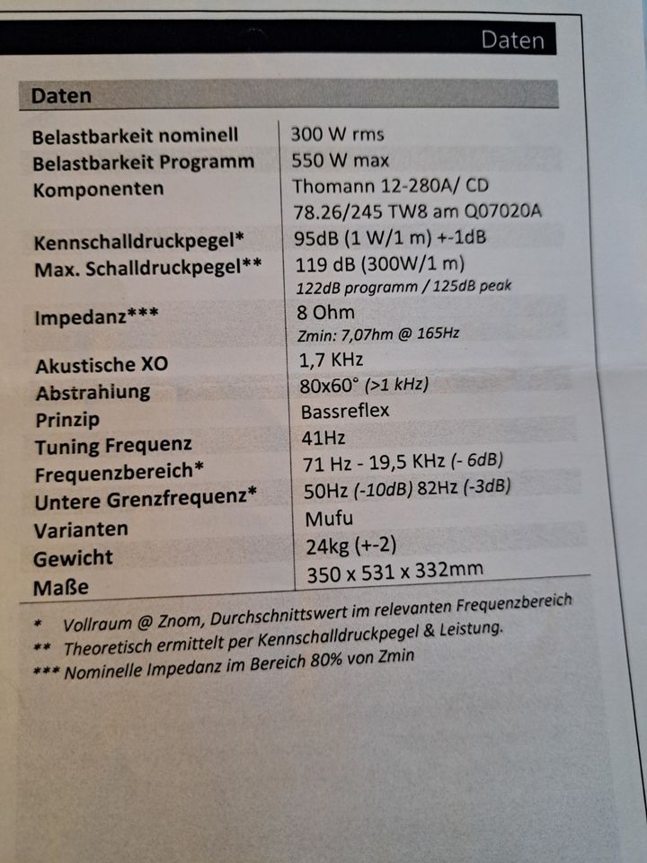 LF-Sat12 PA Topteile/Lautsprecher Paarpreis in Varel