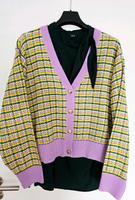Pieces Strickjacke lila gelb kariert Bluse Zizzi Top Must-Have Nordrhein-Westfalen - Wassenberg Vorschau