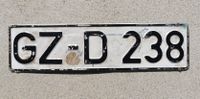 KFZ KENNZEICHEN NUMMERNSCHILD GÜNZBURG GZ DIN WESTAUSLÄUFER Sachsen-Anhalt - Petersberg (Saalekreis) Vorschau