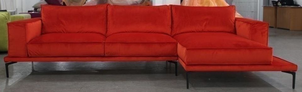 DESIGN ECKSOFA WOHNZIMMER COUCH HOCHWERTIG POLSTERUNG HOLZ METALL in München