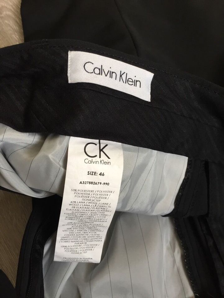 Calvin Klein cK Herrenanzug Gr. 46 Black Solid A327882679-990 in Wiebelsheim