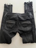 Balmain Lederhose Damen FR 34 schwarz Hose Slim Fit Kiel - Mitte Vorschau