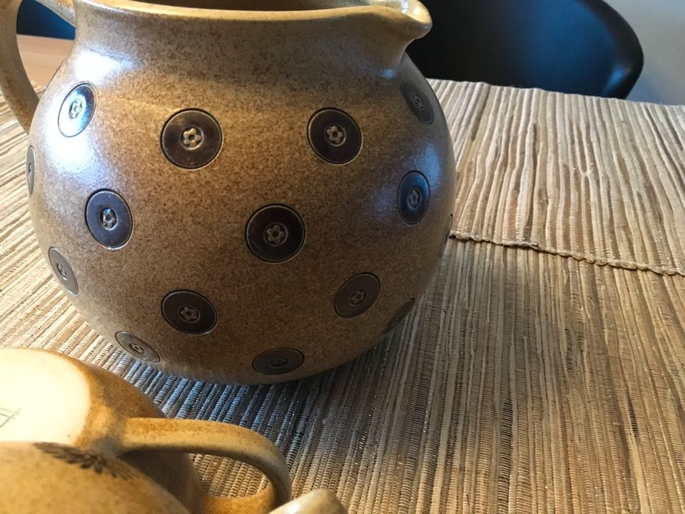 Keramikkrug mit 2Tassen/Schalen unbenutzt Dekoration Vontage in Rheinbach