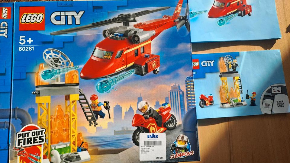 LEGO CITY Feuerwehr 60281 Hubschrauber in Regen