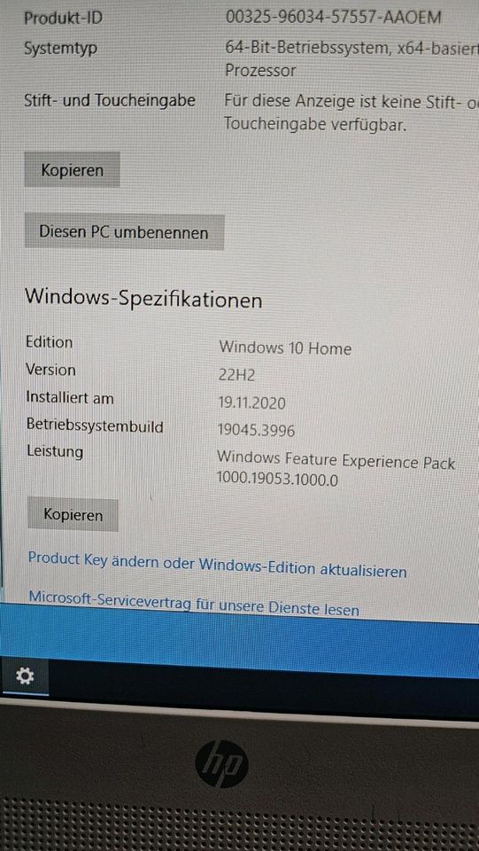 HP All in one TPC-Q031-22 8GB RAM 2TB HDD Win 10 Home in Buchholz in der Nordheide