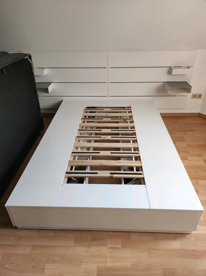 NORDLI Bettgestell 140x200cm mit Kopfteil und Einschüben in Dresden