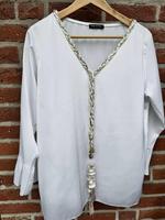 Made In Italy L Shirt Hängerchen Tunika Bluse Hemd 40 weiß Nordrhein-Westfalen - Bad Salzuflen Vorschau