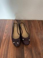 GEOX Respira aubergine farbene Ballerinas aus Leder Berlin - Neukölln Vorschau