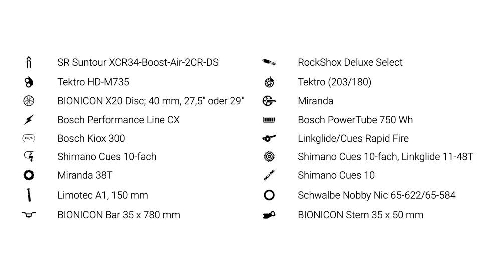 BIONICON JESSE FS 2 750 eBike MTB BOSCH PERFORMANCE LINE CX / POWERTUBE E-ALL MOUNTAIN 29/27.5+ 150/140 MM in Starnberg