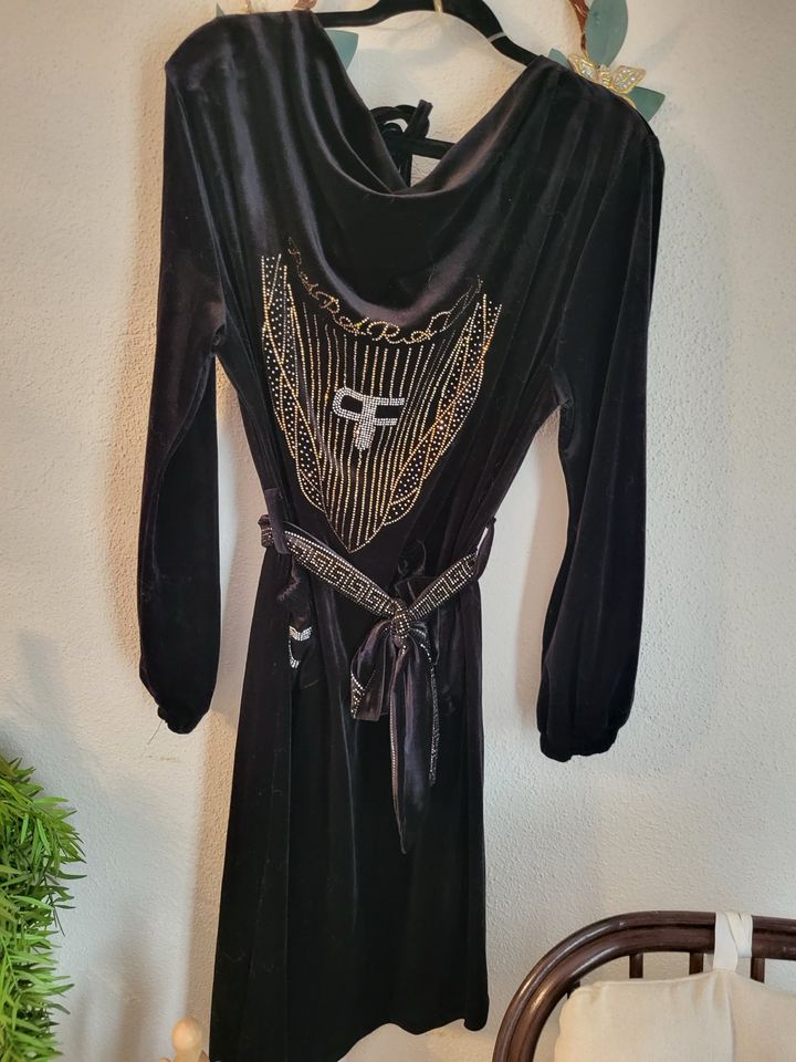 Original Paparazzi Samt Kleid mit Strass onsize bis 42 tragbar in Schelklingen