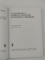 Hörmander, An Introduction to Complex Analysis, Funktionentheorie München - Au-Haidhausen Vorschau