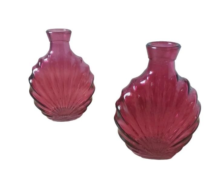 Zwei Glasvasen | Magenta | 11,5 cm in Hamburg