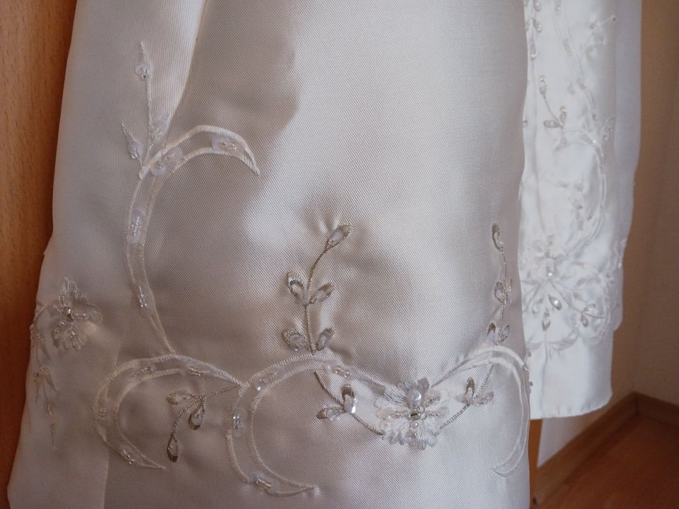 Hochzeitskleid, Brautkleid, Gr. S, helles cremeweiß, A-Linie in Trier