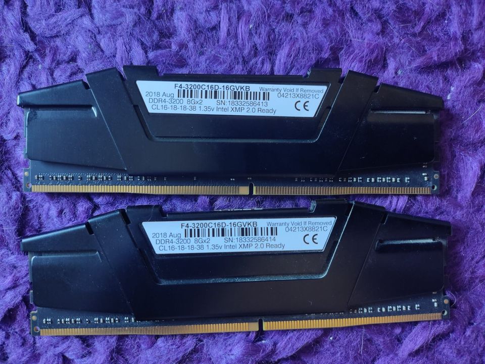 G. SKILL RipJaws V DDR4-3200 Arbeitsspeicher Kit - 2 x 8GB (F4-32 in Gelsenkirchen