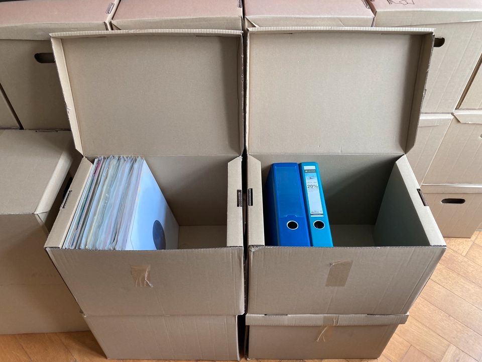52 extra stabile Archivkartons für Schallplatten, Ordner NP je 4€ in Berlin