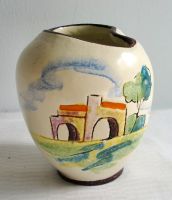 Blumenvase BAY Keramik 547-10 von 1957 **ITALIEN-Motiv** handgem. Sachsen - Hainichen Vorschau