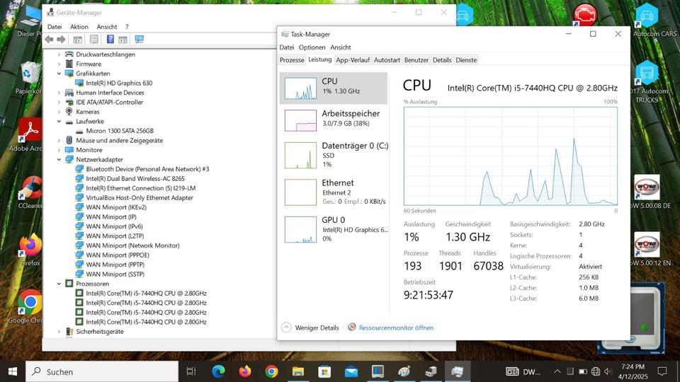 Dell Latitude 5480 i5 7440HQ SSD Windows 10 Laptop KFZ Diag in Rotenburg (Wümme)