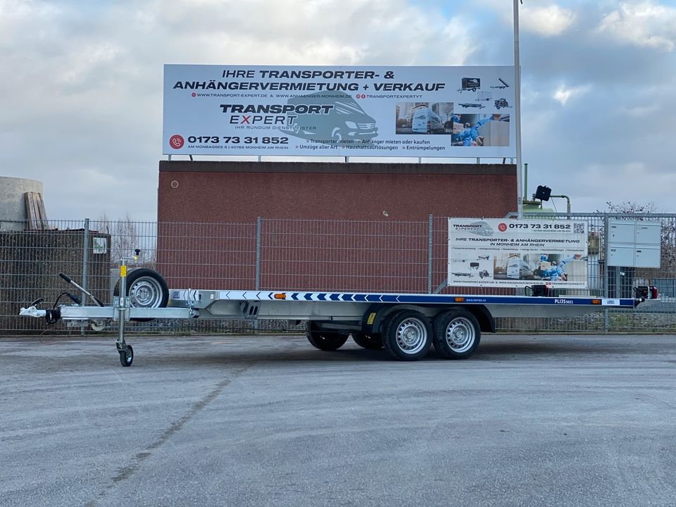 Autoanhänger mieten leihen, Autotransportanhänger mieten leihen, Kfz-Transportanhänger mieten leihen, Plattformanhänger mieten leihen, Anhänger mieten leihen, Anhängervermietung in Monheim am Rhein