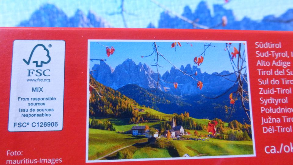 Puzzle, 1000 Teile. Motiv Südtirol in Oststeinbek