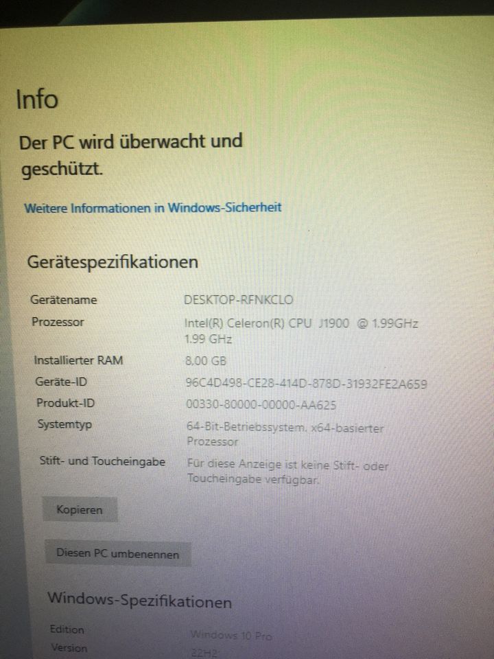 Pc komplett mit win 10 pro oder Tausch gegen Laptop in Dorsten