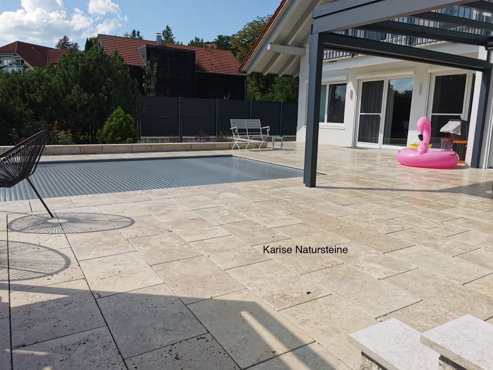 Travertin Assos getrommelt 61x40,6x3cm Terrassenplatten in Rohrbach