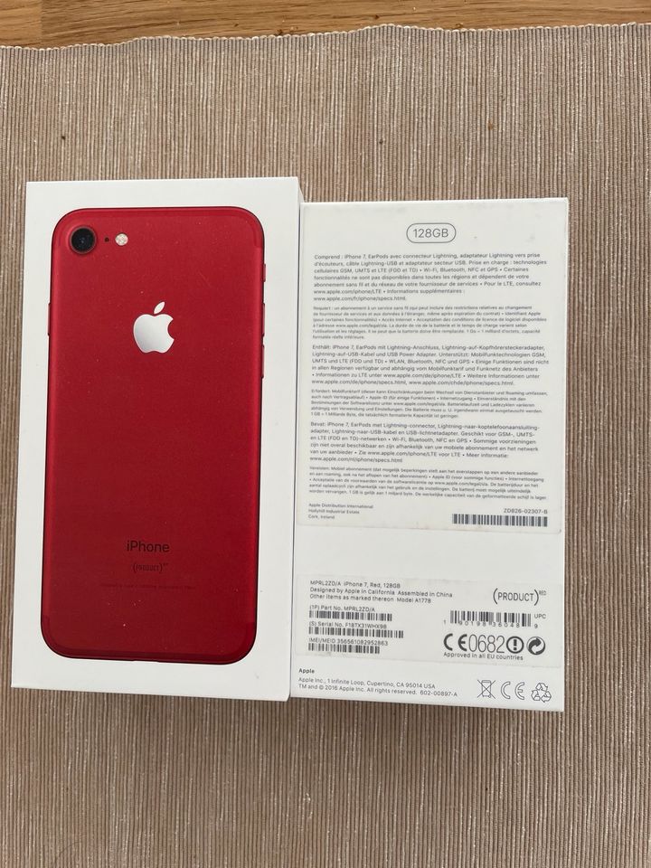 Apple iPhone 7 I Phone 128 GB red rot Smartphone Handy in Frankfurt am Main