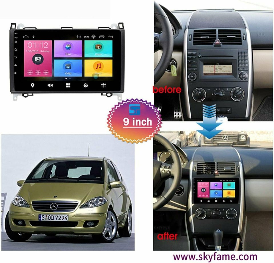 9 Zoll Android 13 Autoradio GPS Navi Wifi für Mercedes A B Sprinter Vito Viano Crafter  Carplay in Dortmund