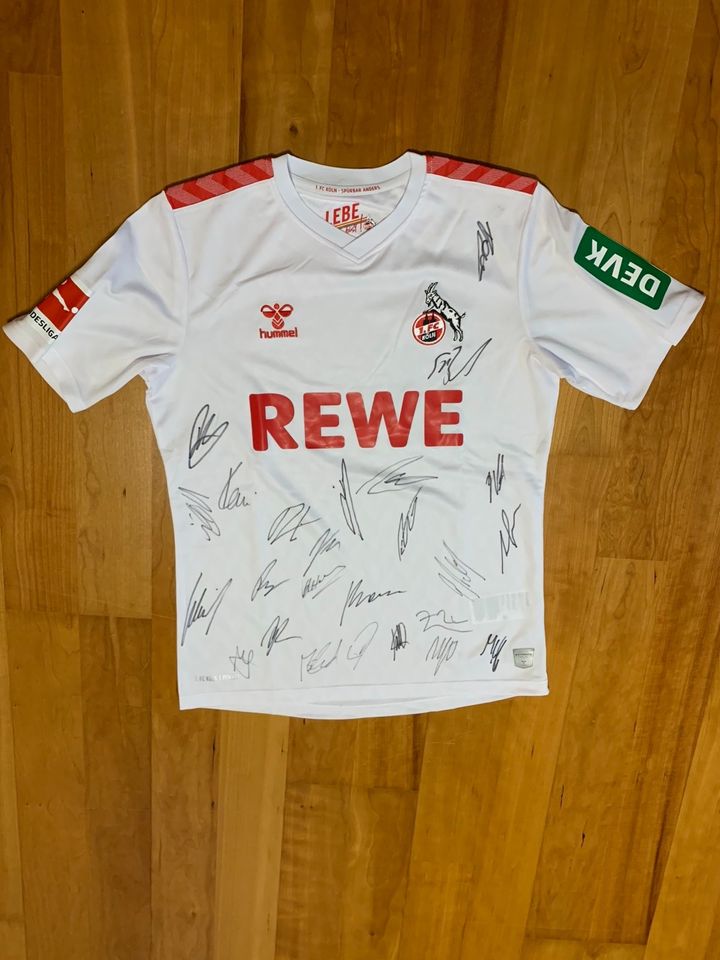 Trikot 1.FC Köln 23/24 mit Original Unterschriften M in Langenfeld