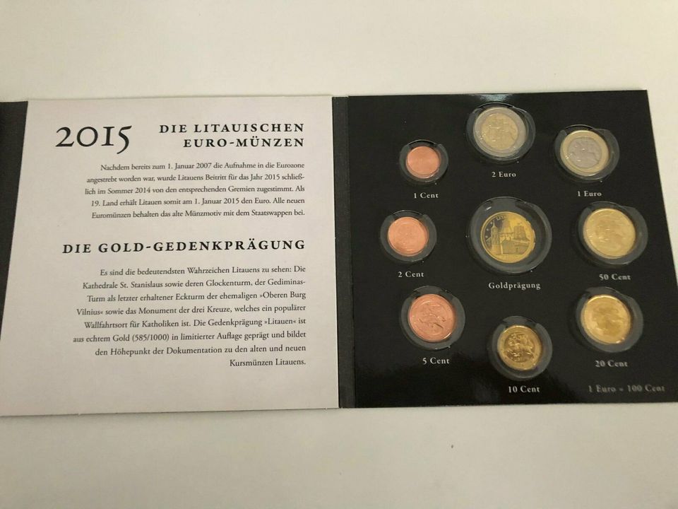 Litauen Euro-Münzen 2015 in Bad Krozingen