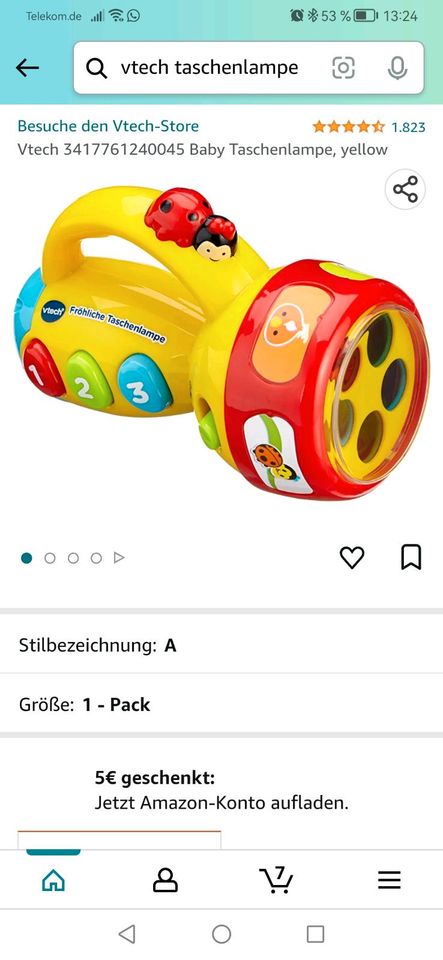 VTech Taschenlampe babyspielzeug in Neuenhagen