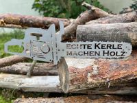 Kettensäge Schild Brennholz Kaminholz Echte Kerle machen Holz Brandenburg - Wittenberge Vorschau