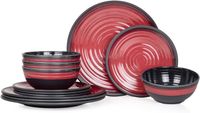 Melamin Camping Geschirr Set 4 Personen 12 teilig stone red Nordrhein-Westfalen - Bocholt Vorschau