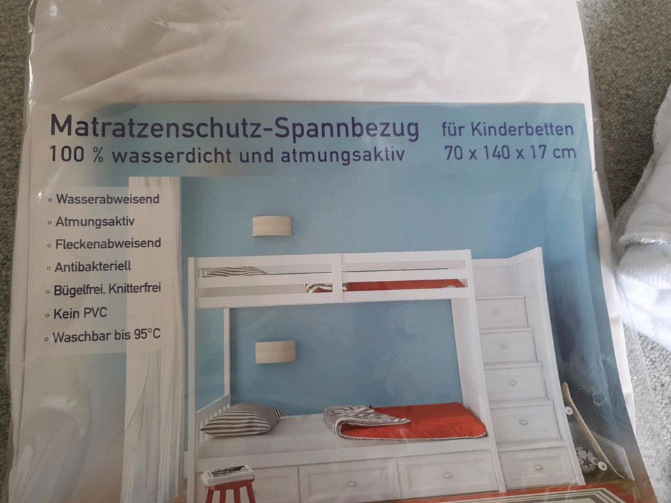 NEU Matratzenschutz Wasserdicht Betten 70 x 140 Spannbettbezug in Herrnburg