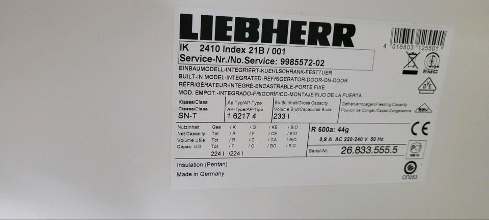 Liebherr IK2410 Einbaukühlschrank 233l in Butzbach