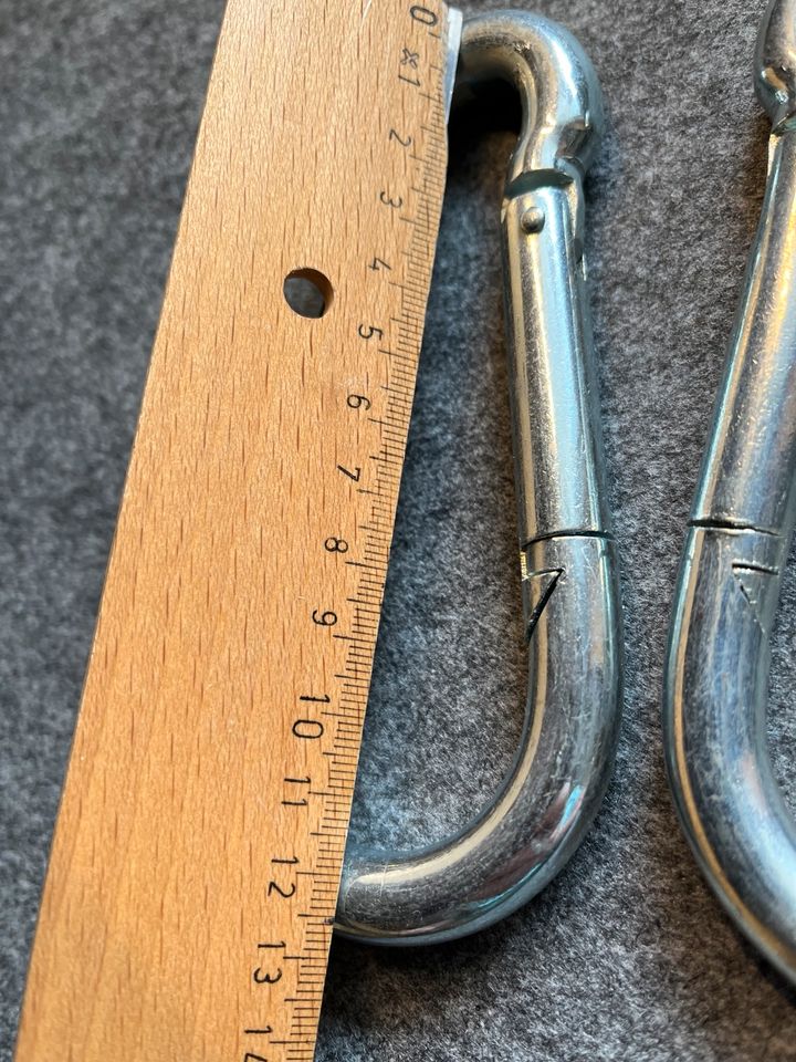 2X Karabinerhaken - Stahl-Karabiner in Triebel