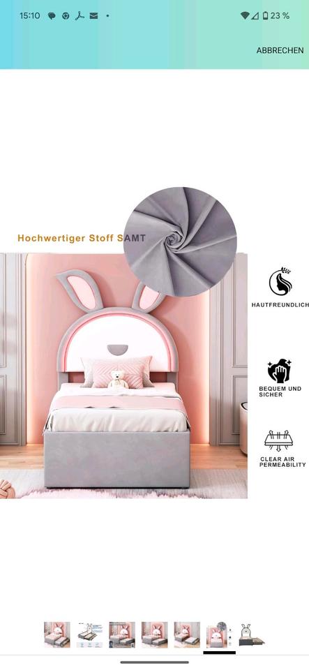 Nagelneu Kinderbett Polsterbett 90x200 Marke Rtopsu in Chemnitz