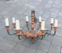 Kronleuchter + Wandleuchter Lampe Decke Rusrikal Antike Echtholz Thüringen - Klings Vorschau