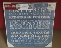 Bild Natural Art Sprüche Hintergrund Blau Schrift weiß 30x30 NEU Niedersachsen - Langenhagen Vorschau