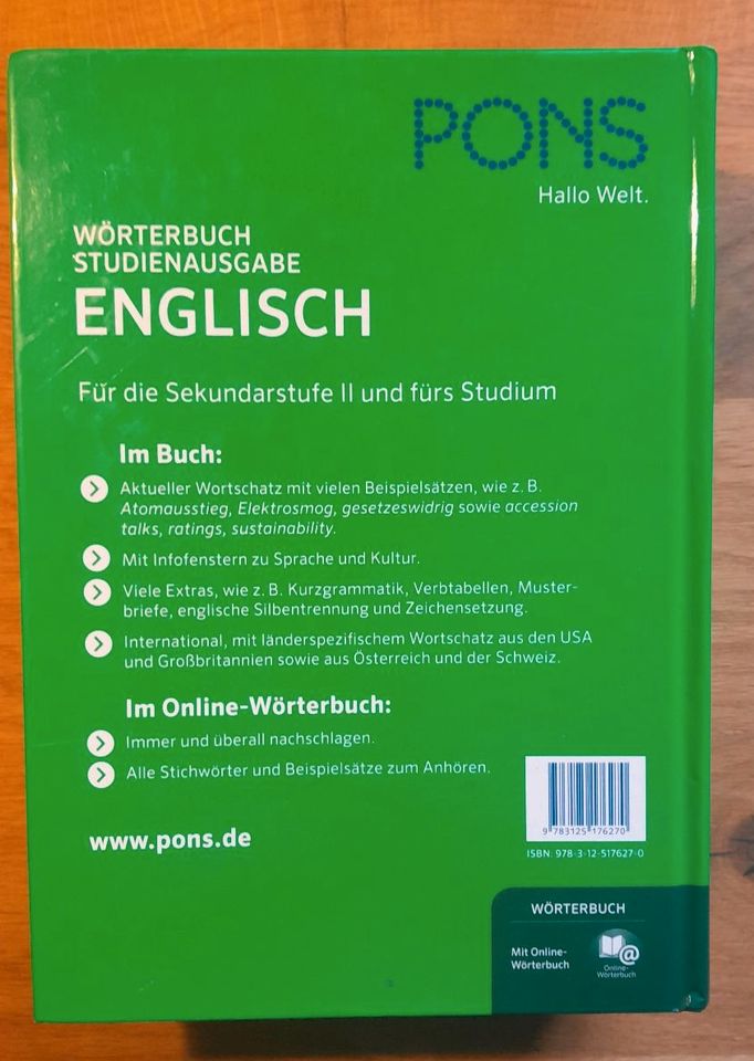 Pons Wörterbuch Studienausgabe Englisch 2014 in Dresden