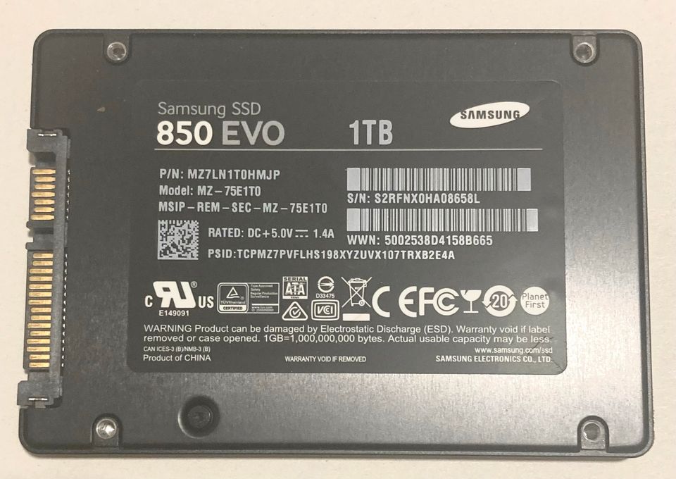 Samsung SSD 850 EVO 1 TB in Köngen