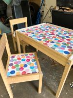 Kindermaltisch (diy-Ikea) + 2 Stühle, Holz Nordrhein-Westfalen - Solingen Vorschau