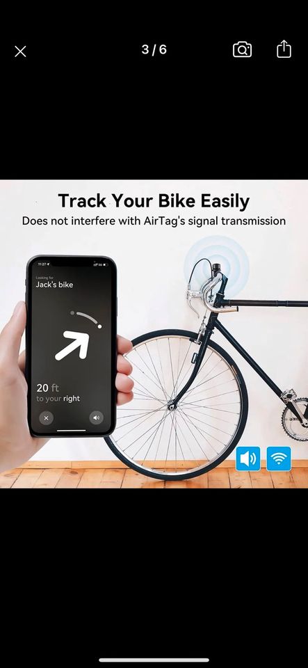 Fahrradklingel mit  Apple Airtag fach  22.2mm Diebstahlsicherung in Herrenberg