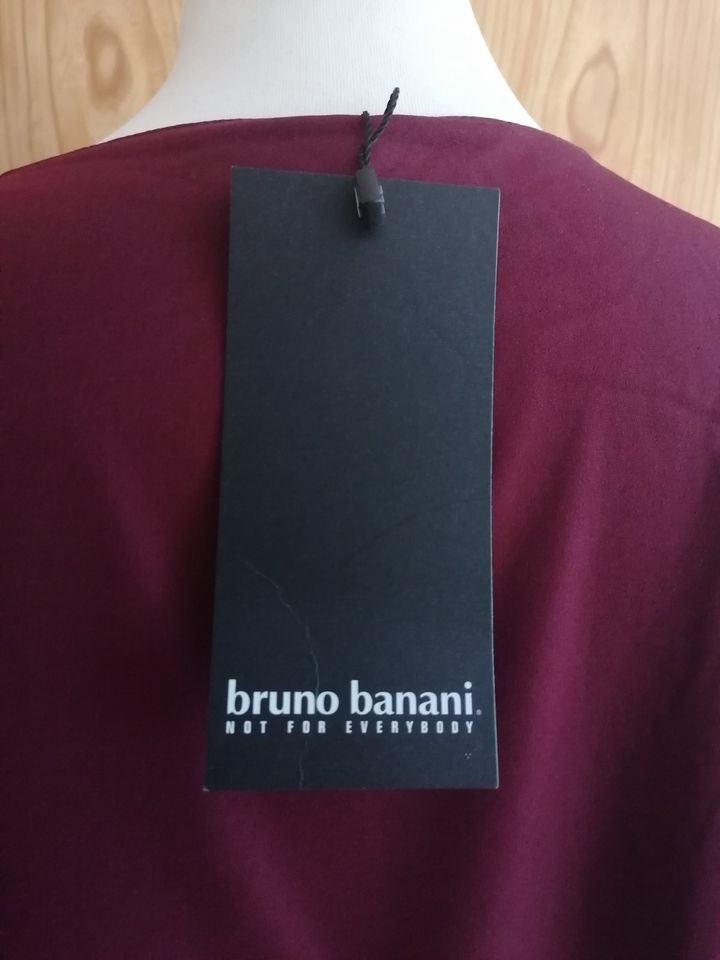 bruno banani Bluse Größe 46 weinrot bordeaux 3/4 Arm neu! in Herrnburg