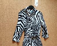 Langes Druckkleid, schwarz-weiß mit Gürtel, Madeleine Bayern - Hof (Saale) Vorschau